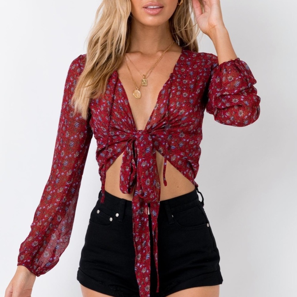 Princess poly tie up top!